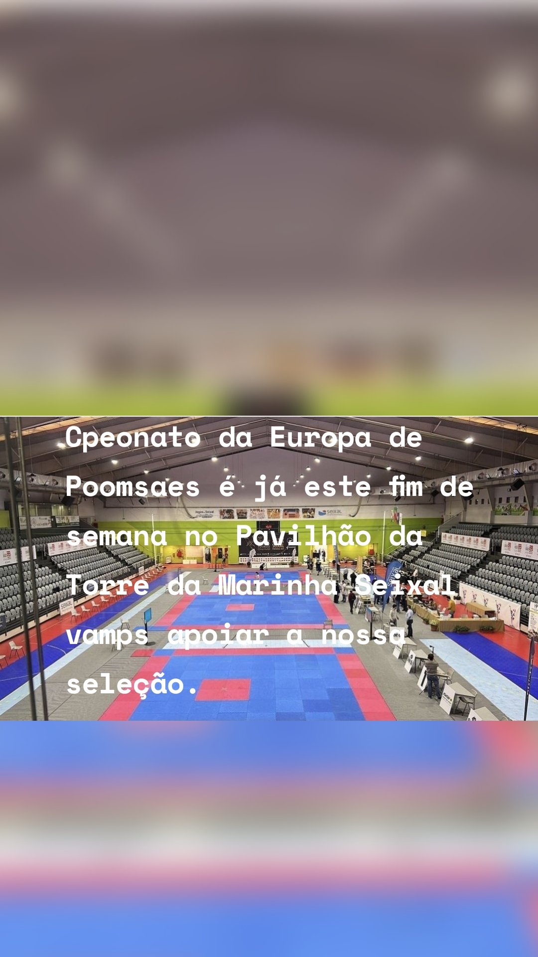 Cpeonato da Europa de Poomsaes é já este fim de semana no Pavilhão da Torre da Marinha Seixal vamps apoiar a nossa seleção.