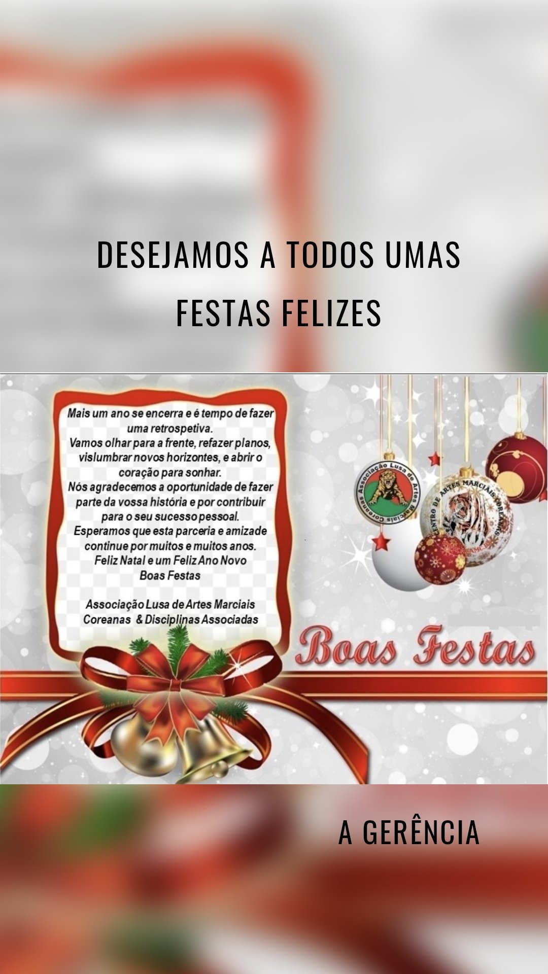 Desejamos a todos umas 
Festas felizes  A gerência 