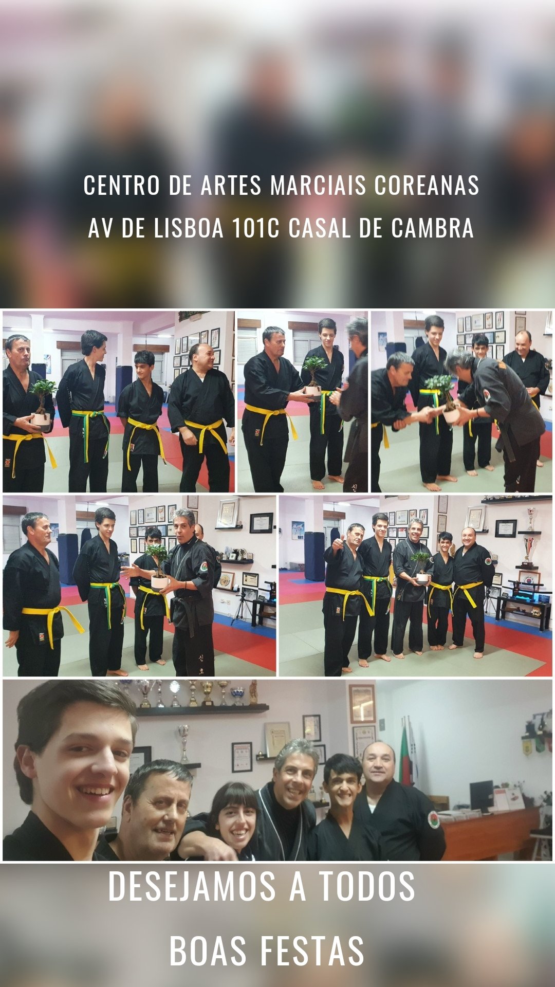Centro de Artes Marciais Coreanas 
Av de lisboa 101c casal de Cambra 

 Desejamos a todos 
Boas festas